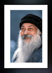 CrowdHall Osho Photo Frame | Osho Acharya Rajneesh Photo Frame Digital Reprint 13.5 inch x 10 inch Painting