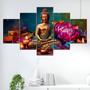 JB Creations Buddha Meditating Home Décor Digital Reprint 18 inch x 18 inch Painting