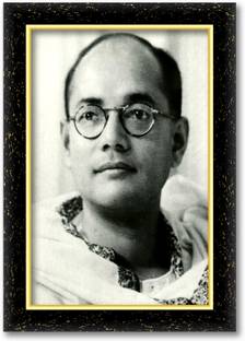 ARAAKA NETAJI SUBHASH CHANDRA BOSE photo frame (Wood Base and Front Laminated) Acrylic 7 inch x 5 inch Painting