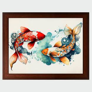 VASTU FISHES Vastu Fishes Digital Reprint 10 Inch X 13.5 Inch Painting Digital Reprint 10 inch x 13.5 inch Painting