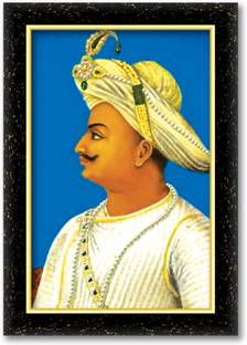 KSS TIPU SULTAN TIGER OF MYSORE photo frame (Wood Base and Front Laminated) Acrylic 8 inch x 12 inch Painting