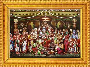 साई बालाजी एक्रेलिक्स Ram darbar photo frame डिजिटल रीप्रिंट 8 inch x 6 inch पेंटिंग