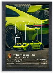 Devatwal Porsche 911 GT3 Super car Painting Wall Mounted Digital Reprint 10 inch x 14 inch Painting