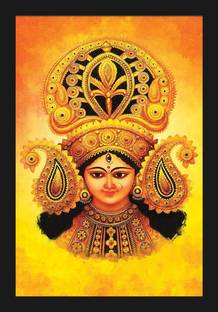 jog craft durga mata photo| durga mata photo frame Digital Reprint 20 inch x 14 inch Painting