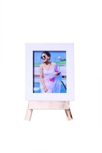 NISH ART White Mini PhotoFrame with Stand Watercolor 7 inch x 5 inch Painting