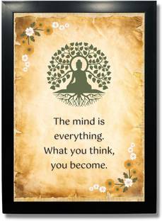 Kagaz Kala Buddha Posters for Wall Decor Frames for Home Living Room Study Room Digital Reprint 13 inch x 10 inch Painting
