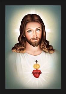 jog craft jesus photo frame|jesus painting|jesus photo Digital Reprint 14 inch x 10 inch Painting