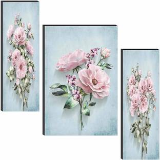 saf Beautiful Flower Pot UV Textured Self Adeshive Digital Reprint 18 inch x 12 inch Painting