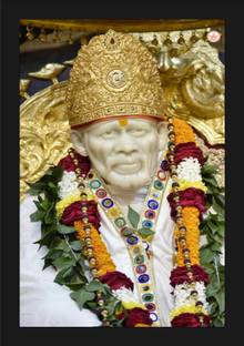 jog craft sai baba photo frame, sai baba photo, sai baba painting Digital Reprint 14 inch x 10 inch Painting