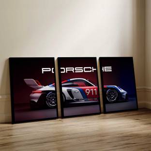 Hothouse Big Car Framed Posters Gift Items for Boys Room Bedroom Digital Reprint 13 inch x 10 inch Painting
