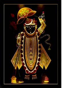 Dharvika Innovations Shrinathji Photo Frame Digital Reprint 20 inch x 14 inch Painting