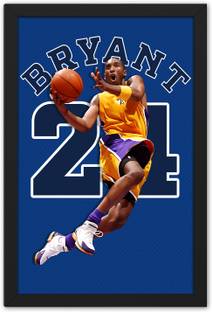 Ritwika's American Professional Basketball Player Kobe Bryant Sports Framed Poster Digital Reprint 19.5 inch x 13.5 inch Painting