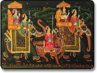 saf Traditional Maharaja Art Wall Décor Painting Digital Reprint 14 inch x 11 inch Painting