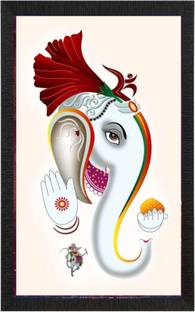 अक्षर क्राफ्ट Ganesh ji photo frame| Ganesh ji painting| Ganesh ji photo, Ganpati Bappa वाटरकलर 18 inch x 12 inch पेंटिंग