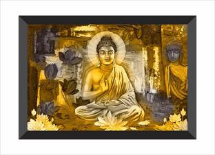 Chitransh Lord Buddha Wall Mounted Printing Digital Reprint 20 inch x 14 inch Painting