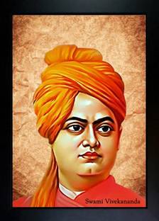 RV SALES Swami Vivekananda Motivational Quotes Frames | Swami Vivekananda Photo Frame Digital Reprint 13.5 inch x 10 inch Painting