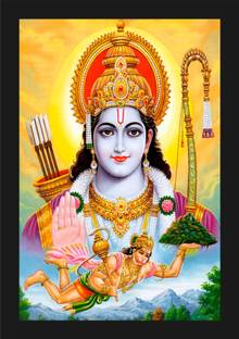 जॉग क्राफ्ट shree ram photo, ramachandra photo डिजिटल रीप्रिंट 14 inch x 10 inch पेंटिंग