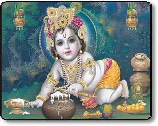 saf KRISHNA PAINTING Digital Reprint 11 inch x 14 inch Painting
