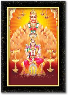 KSS OM SHAKTHI MARIAMMNA photo frame (Wood Base and Front Laminated) Acrylic 18 inch x 12 inch Painting