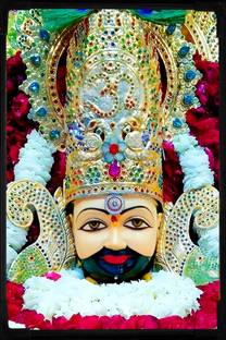 Threestar khatu shyam photo frame 8x12inch Natural Colors 12 inch x 8 inch Painting
