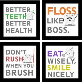 JABSY JABSY Dentist Clinic Framed Poster Digital Reprint 7 inch x 7 inch Painting