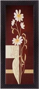 eCraftIndia Floral Matt Texture Framed UV Canvas 16 inch x 7 inch Painting