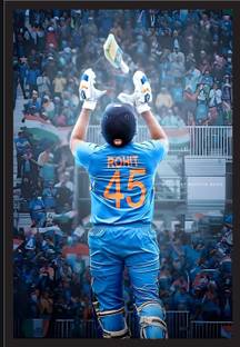 PREZ rohit sharma Painting Photo Frame Digital Reprint 12 inch x 9 Inch Painting