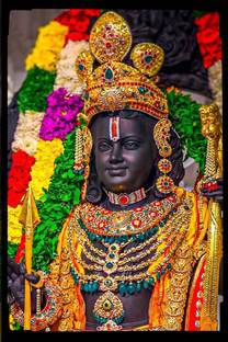 Threestar sri ram 8*12in photo frame Natural Colors 12 inch x 8 inch Painting