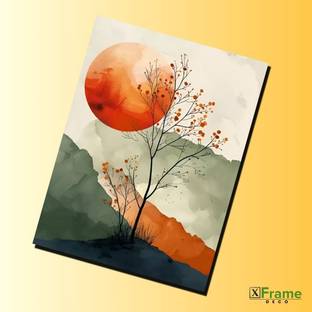Xframe Deco Modern Watercolor Wall Art | Premium Silver coated reprint on MDF | Wall Decor Digital Reprint 12 inch x 9 inch Painting