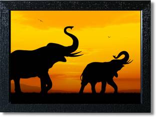 Wild animal posters framed for wall decoration Photographic Paper
