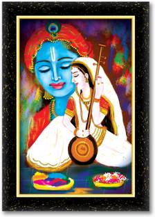 ARAAKA KRISHNA MEERA photo frame (Wood Base and Front Laminated) Acrylic 18 inch x 12 inch Painting