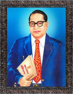 Indianara Baba Saheb AmbedkarPainting (4397GBN) -Synthetic Frame, 10 x 13Inch Digital Reprint 13 inch x 10.2 inch Painting