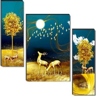 SNDArt (15568) Set Of 3 Modern Art Wall Painting For Living Room Digital Reprint 11.5 inch x 17.5 inch Painting