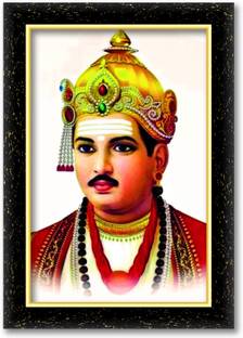 KSS BASAVA BASAVESHWARA photo frame (Wood Base and Front Laminated) Acrylic 18 inch x 12 inch Painting
