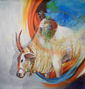 Artacestudio Nandi Canvas 24 inch x 24 inch Painting