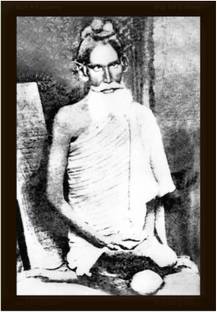 Braj Art Gallery Baba Lokenath Brahmachari Real Old Photo Frame Digital Reprint 19.5 inch x 13.5 inch Painting