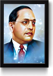 ARAAKA BABASAHEB AMBEDKAR LAMINATED PHOTO FRAME (Wooden Base & Front Laminated) Acrylic 12 inch x 8 inch Painting
