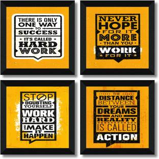 saf SET OF 4 MOTIVATIONAL QUOTES Digital Reprint 19 inch x 19 inch Painting