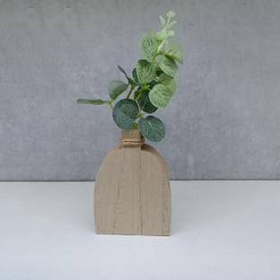 Art Street MDF Boho Art print With Artificial Plant Wooden Vase