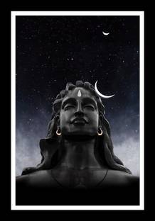 jog craft mahadev painting| bolenath photo Digital Reprint 20 inch x 14 inch Painting