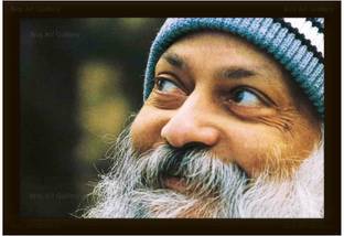Braj Art Gallery Osho Acharya Rajneesh Graceful Smile Photo Frame Digital Reprint 13.5 inch x 19.5 inch Painting