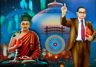 jog craft dr baba sahebambedkar painting| dr ambedkar photo fram| ambedkar painting Digital Reprint 10 inch x 14 inch Painting