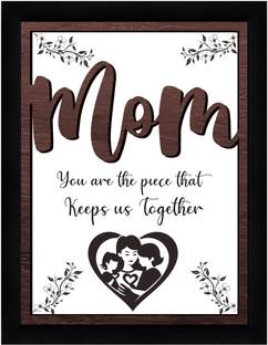 इंडियानारा Gift for Mother Framed wall Painting with Table Top -WITH GLASS डिजिटल रीप्रिंट 8 inch x 6 inch पेंटिंग