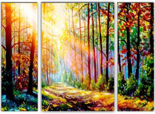 We Kreate Sun Rise nature painting Digital Reprint 17.5 inch x 23.5 inch Painting