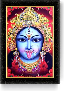 ARAAKA KAALI MAA photo frame (Wood Base and Front Laminated) Acrylic 8 inch x 6 inch Painting