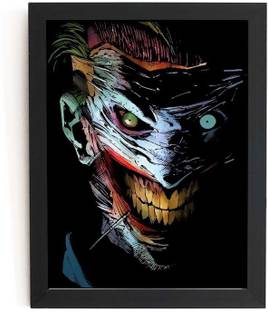 TheKarkhana Batman Joker Evil (Laminated Without Glass) Digital Reprint 12 inch x 8 inch Painting