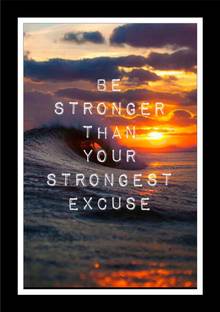 jog craft photo frame of inspirational thoughts and motivational quote |wooden art Digital Reprint 14 inch x 10 inch Painting