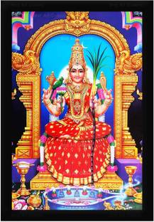 Braj Art Gallery Sri Kanchi Kamakshi Amman Kanchipuram Photo Frame Digital Reprint 19.5 inch x 13.5 inch Painting