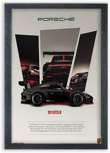 Devatwal Porsche 911 GT3 Super car Painting Wall Mounted Digital Reprint 10 inch x 14 inch Painting