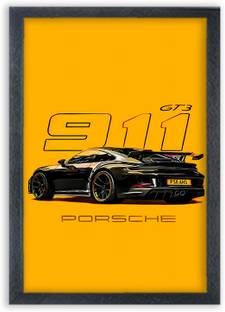 Devgifts 911 GT3 Super car Painting Wall Mounted Digital Reprint 10 inch x 14 inch Painting